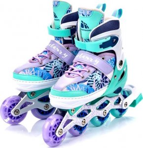 Rolki Meteor Blueberry rekreacyjne regulowane turkusowe r. 34-37 2