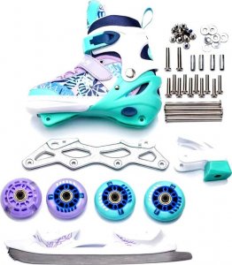 Rolki Meteor Blueberry rekreacyjne regulowane turkusowe r. 34-37 3