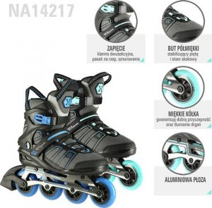 Rolki Nils Extreme NA14217 rekreacyjne czarne r. 43 5