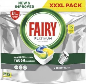 Fairy Fairy Platinum Cytryna Tabletki do zmywarki All In One, 115 tabletek  [100|41] 1
