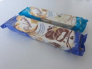 Jago Jago Podusie herbatniki z kremem o smaku waniliowym oraz z czekoladą mleczną 160 g 2