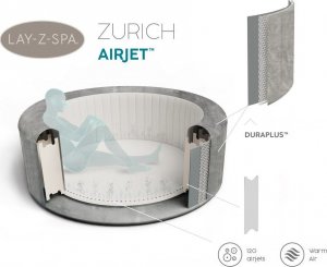 SPA ogrodowe Bestway Lay-Z-Spa Zurich 2-4os 180cm 60065 5