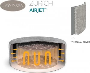 SPA ogrodowe Bestway Lay-Z-Spa Zurich 2-4os 180cm 60065 6