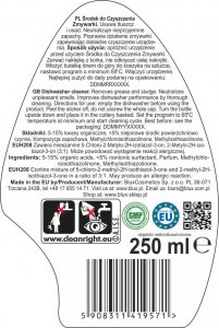 BluxCosmetics Specjalistyczny środek do czyszczenia zmywarki 250 ml 2