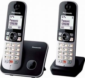 Telefon stacjonarny Panasonic Telefon Bezprzewodowy Panasonic Corp. KX-TG6852SPB DUO Czarny 1