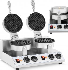 Gofrownica Royal Catering Gofrownica okrągła podwójna śr. gofra 185 mm 2600 W Gofrownica okrągła podwójna śr. gofra 185 mm 2600 W 1