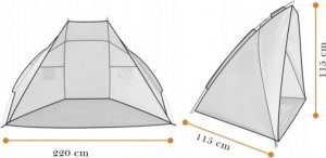 Namiot Plażowy Turystyczny Parawan Na Plażę Uv30+ 8