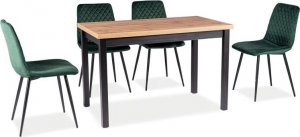 SIGNAL MEBLE Stół ADAM 120x68 dąb artisan/czarny 2