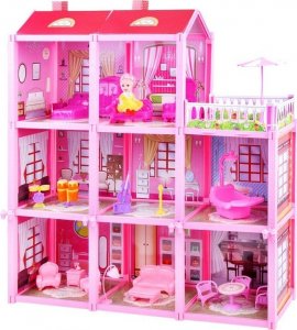 Jokomisiada Duży dom + lalka i meble Willa dla lalek ZA3075 2