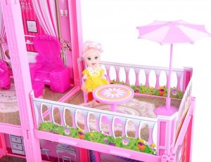 Jokomisiada Duży dom + lalka i meble Willa dla lalek ZA3075 7