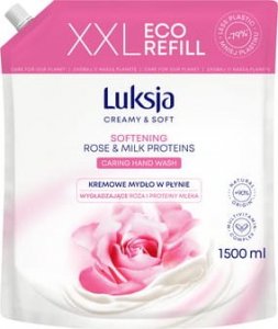 Luksja Luksja Creamy & Soft Kremowe mydło w płynie Róża i Proteiny mleka 1500 ml opakowanie uzupełniające 1