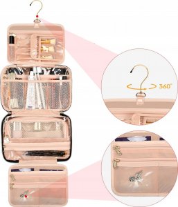 Wobell Kosmetyczka Wisząca Rozkładana Haczyk Organizer 16