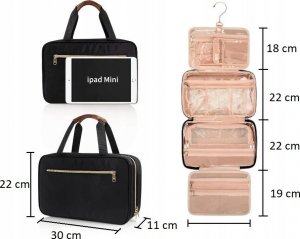 Wobell Kosmetyczka Wisząca Rozkładana Haczyk Organizer 10