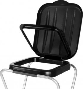 GSG24 Uchwyt ścienny wiszący do segregacji śmieci czarny - worki 120L 2