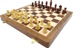Upominkarnia Klasyczne drewniane szachy magnetyczne - 40x40cm  G114 1