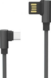 Kabel USB Somostel USB-A - USB-C 1 m Czarny (25737) 1