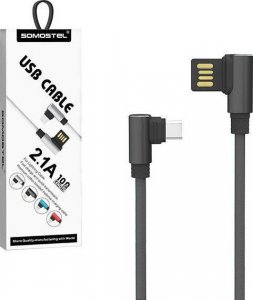 Kabel USB Somostel USB-A - microUSB 1 m Czarny (25736) 2