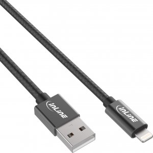 Kabel USB InLine USB-A - Lightning 2 m Szary (31422B) 1