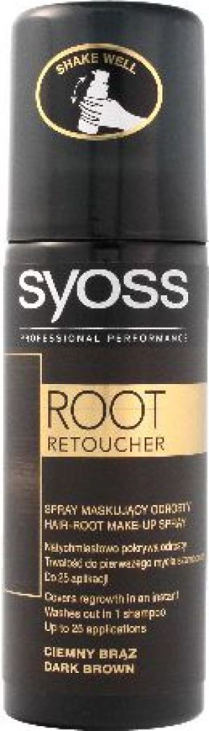 Syoss Syoss Root Retoucher Spray maskujący odrosty Ciemny Brąz 120ml 1