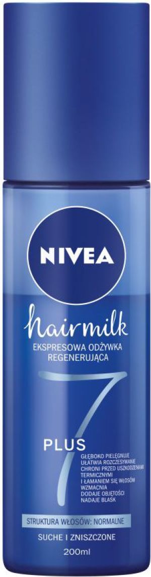 Nivea Hair Milk Expresowa Odżywka - spray do włosów normalnych, suchych i zniszczonych 200ml 1