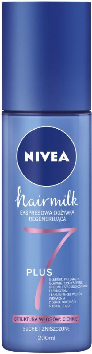 Nivea Hair Milk Expresowa Odżywka - spray do włosów cienkich, suchych i zniszczonych 200ml 1