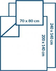 Velo Pościel medyczna jednorazowa VELO komplet niejałowy 3cz. niebieski (200/240cm x 160cm) 1