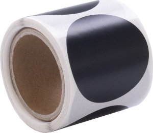 MD Labels Etykiety naklejki samoprzylepne czarne okrągłe fi 47mm 100szt 3