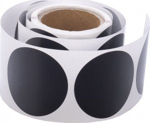MD Labels Etykiety naklejki samoprzylepne czarne okrągłe fi 47mm 100szt 4