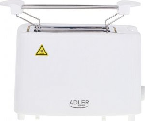 Toster Adler na 2 kromki AD 3223 biały z rusztem do bułek 3