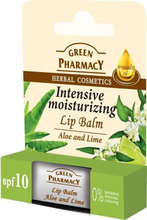 Green Pharmacy Green Pharmacy Balsam do ust aloes i limonka Intensive Moisturizing 3.6g (816961) 1