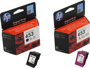 HP Zestaw Nowych Tuszy HP 653 3YM75AE+3YM74AE do HP DeskJet 11 ml Black+Tricolor Oryginał 1