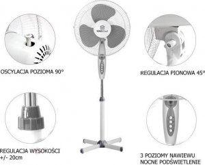 Wentylator KingHoff WENTYLATOR PODŁOGOWY KINGCOOL 40cm 40W KINGCOOL KC-2122 3