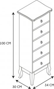 Intesi Komoda wysoka Victoria 3