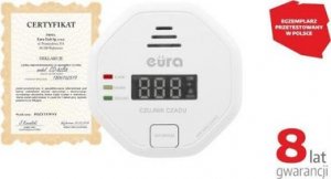Eura CZUJNIK CZADU "EURA" CD-82B8 8 lat gwarancji, bateryjny, DC 3V, LCD 1