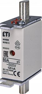 Etipo Wkładka bezpiecznikowa ETI Polam NH00 004182212 gG 63A 500V kombi zwłoczna 1