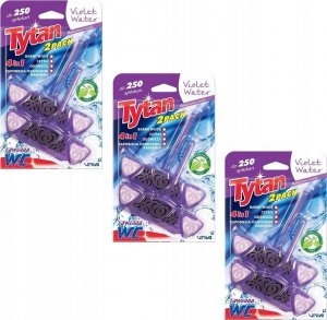 Tytan 3 x KOSTKA DO WC 4w1 TYTAN VIOLET WATER 2x40g 1