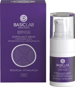 Basiclab BasicLab Esteticus Korygujące serum z retinalem 0,07%, fitosfingozyną i karnozyną 2.0 redukcja i stymulacja 15 ml 1
