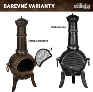 Stilista STILISTA Kominek zewnętrzny, brąz, 112 cm 3