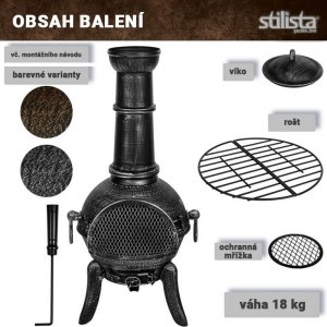 Stilista STILISTA Kominek zewnętrzny, brąz, 112 cm 4