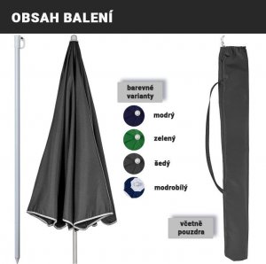 Stilista STILISTA Parasol plażowy, 160 cm, zielony 3