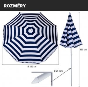 Stilista STILISTA Parasol plażowy, 160 cm, zielony 4