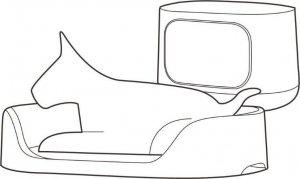 Curver Curver Legowisko piętrowe Pelech and Crate 3w1, Capp/Niebi 7