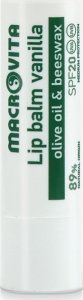Macrovita MACROVITA pomadka do ust z oliwą z oliwek i woskiem pszczelim SPF20 WANILIA 4.8g 2