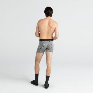 SAXX Bokserki męskie SAXX  VIBE BOXER BRIEF GREY SUSHI DOOBIE DOO S 4