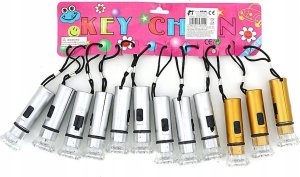 Latarka Adar Brelok latarka złota/srebrna karta 531154 ADAR mix cena za 12 szt 2