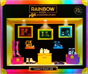 MGA MGA Rainbow High Accessories Studio Series 1, Pudełko z butami niespodzianką S Assortment in PDQ 586074 op.27szt mix cena za 1 szt 1