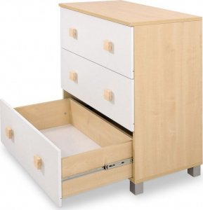 My Sweet Baby Komoda niemowlęca z przewijakiem Leonardo biało-drewniana 4
