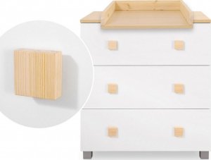 My Sweet Baby Komoda niemowlęca z przewijakiem Leonardo biało-drewniana 5