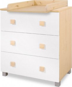 My Sweet Baby Komoda niemowlęca z przewijakiem Leonardo biało-drewniana 6