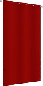 vidaXL Parawan balkonowy, czerwony, 120x240 cm, tkanina Oxford 1
